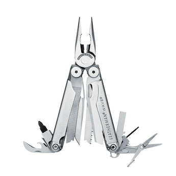 Leatherman Wave Multi-Tool with Cap Crimper - Stainless Steel with Premium Sheath - Box Packaging (830486)