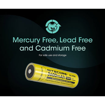 Nitecore NL1836 18650 3600mAh 3.6V Protected Lithium Ion (Li-ion) Button Top Battery