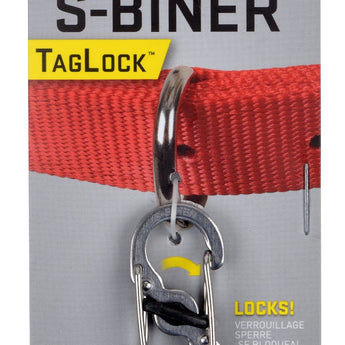 Nite Ize S-Biner TagLock - Stainless Steel Double-Gated Carabiner with Twisting Lock - Stainless (PLSBM-11-R3)