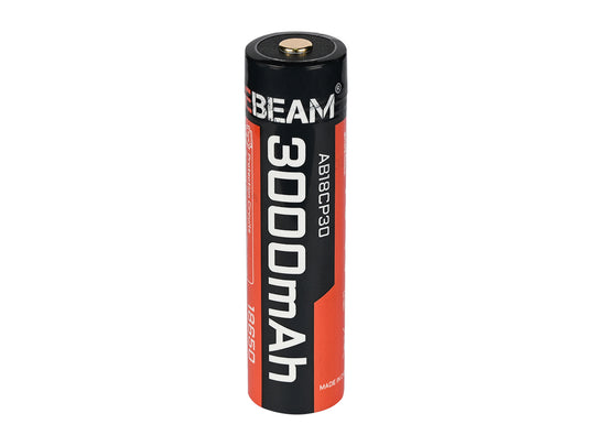 Acebeam 3000mAh 18650 Li-ion Battery - upright view