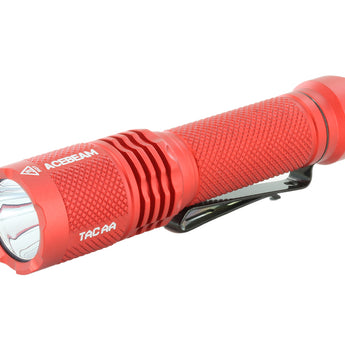 Acebeam TAC AA 2.0 LED Flashlight - 1000 Lumens - Luminus SFT-25R Hi - Includes 1 x 3.7V 1000mAh 14500 with Built-in USB-C Charging Port - Black, Red, or Blue