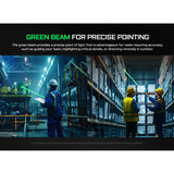 Acebeam UC25 All-in-One Flat Flashlight - Cool White, High-CRI, and UV Light - Green Laser - USB-C Rechargeable 3000mAh Li-Poly Battery - Black or Teal