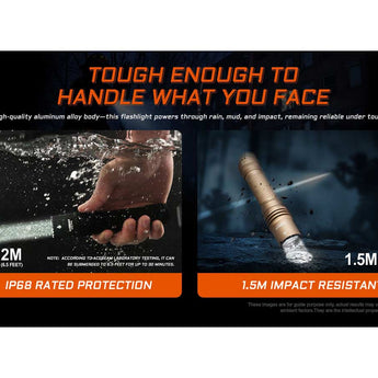 Acebeam W10 Pro USB-C Rechargeable LEP Flashlight - 750 Lumens - Includes 1 x 21700 - Black or Desert Tan