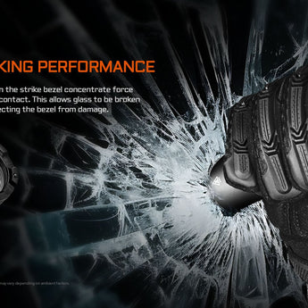 Acebeam W20 - Glass Breaking Strike Bezel Slide