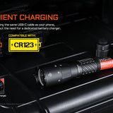 Acebeam W20 - Included USB-C Battery and CR123A Compatibility Slide