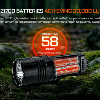 Acebeam X30 - Strong Batteries with 58 Hour White Light Runtime Slide
