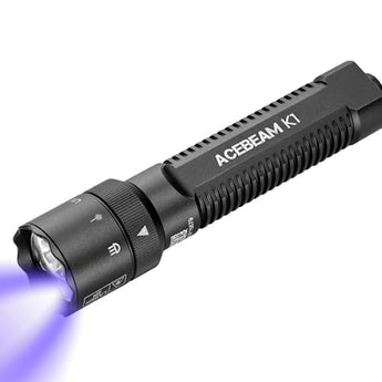 Acebeam K1 Compact LED Flashlight - 1000 Lumens - CREE XP-LR - Includes 1 x 14500 with Built-in USB-C Charging Port - Black or Teal