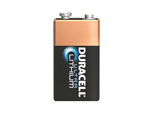 Duracell Ultra 550mAh 9V Lithium Primary (LiMNO2) Battery (DL1604) - Bulk