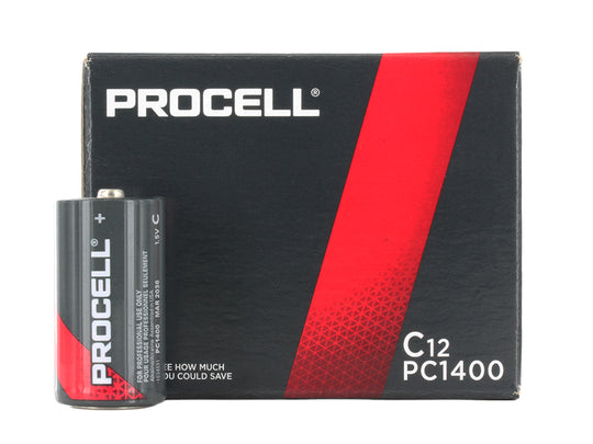 Duracell Procell C-Cell 12-Pack Box with Battery