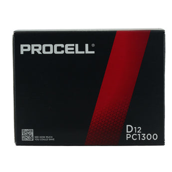 Duracell Procell PC1300 (72PK) D-cell 1.5V Alkaline Button Top Batteries (PC1300BKD) - Contractor Pack of 72 (6 x 12-Boxes)