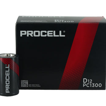 Duracell Procell PC1300 (72PK) D-cell 1.5V Alkaline Button Top Batteries (PC1300BKD) - Contractor Pack of 72 (6 x 12-Boxes)