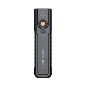 Black Fenix E06R Pro USB-C Rechargeable All-Purpose Flat Flashlight - Vertical Front View