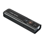 Black Fenix E06R Pro USB-C Rechargeable All-Purpose Flat Flashlight - Angled View