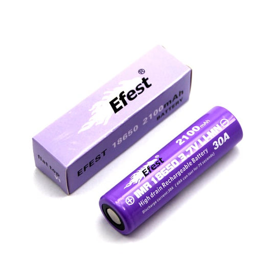 Efest 4065 IMR 18650 2100mAh 3.7V Unprotected Lithium Manganese (LiMn2O4) Flat Top Battery - Boxed