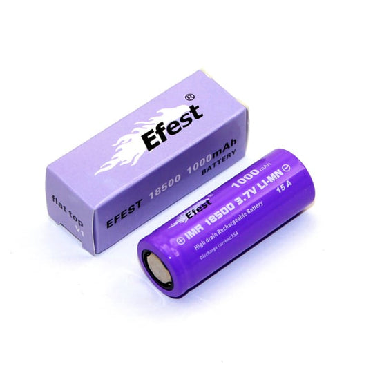 Efest 4082 IMR 18500 1000mAh 3.7V Unprotected Lithium Manganese (LiMn2O4) Flat Top Battery - Boxed