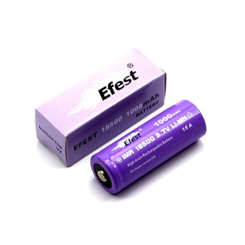 Efest 4082 IMR 18500 1000mAh 3.7V Unprotected Lithium Manganese (LiMn2O4) Button Battery - Boxed