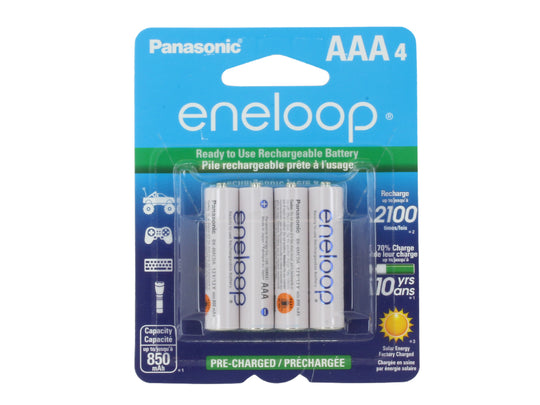 Panasonic Eneloop AAA 850mAh 4-Pack Front Packaging