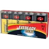 Energizer Eveready Gold A522-4 9V 1.5V Alkaline Battery with Snap Connector - 4 Count Family Pack