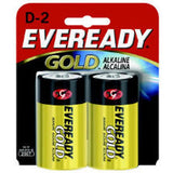 Energizer Eveready Gold A95-BP-2 D-cell 1.5V Alkaline Button Top Batteries - 2 Piece Retail Card