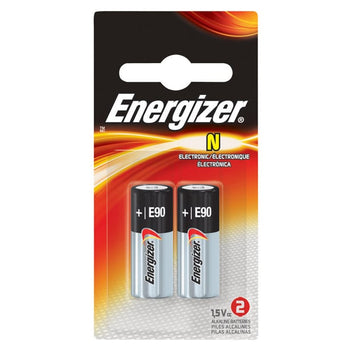 Energizer E90-BP-2 N 1.5V Alkaline Button Top Batteries - 2 Piece Retail Card