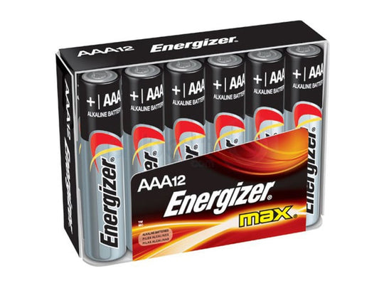 Energizer Max E92 Alkaline AAA 12 Pack