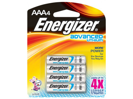 Energizer EA92BP-4 Advanced Lithium AAA Battery - 4 Pack