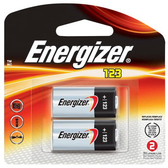 Energizer CR123A 2 Pack - Blister Pack