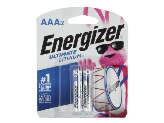 Energizer Ultimate Lithium AAA L92 2 Pack - Blister Pack