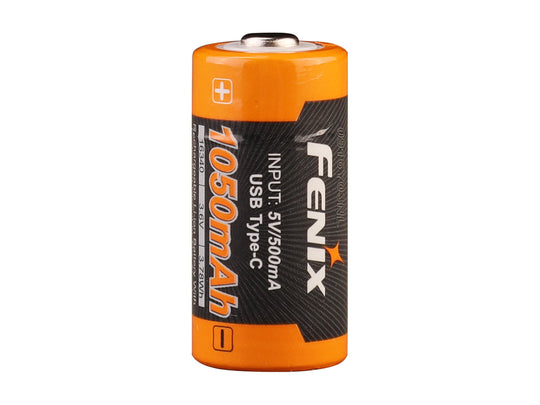 Fenix battery with USB Type-C input on a white background