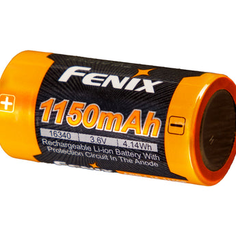 Fenix battery with 1150mAh capacity on a white background