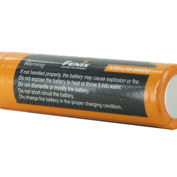 Fenix ARB-L18-3400U 18650 3400mAh 3.6V Protected Lithium Ion (Li-ion) Button Top Battery with Micro USB Charging Port - Clam Shell