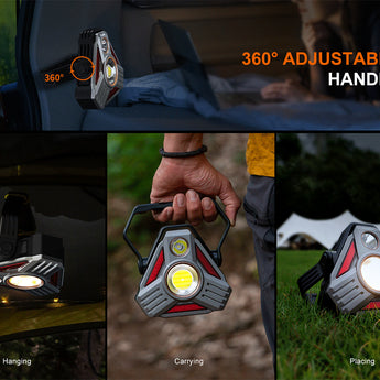 Fenix CP50R USB-C Rechargeable Work Light Informational Slide - 360 Adjustable Handle