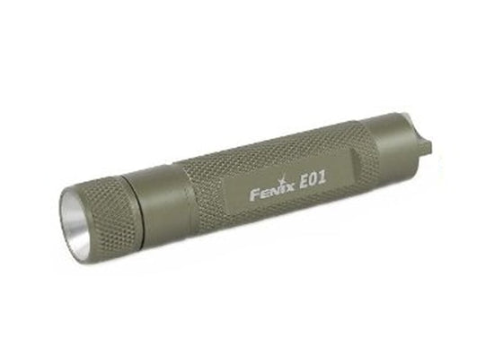 Fenix E01 Mini LED Flashlight with 13 Lumen Nichia LED - Uses 1xAAA - Olive Body