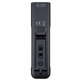 Fenix E06R Pro RG Flat Flashlight - upright back view with pocket clip