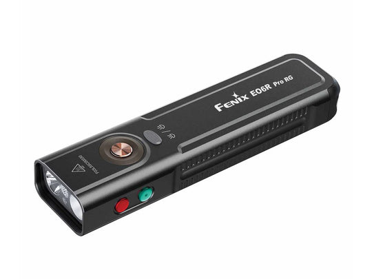 Fenix E06R Pro RG black edition - angled left