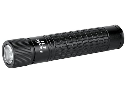 Fenix E11 115 Lumen Cree XP-E LED Flashlight - Black Finish- Uses 1x AA Battery - Gift Box