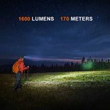 Fenix HM60R V2.0 USB-C Rechargeable LED Headlamp - 1600 Lumens - Luminus SST40-GEN2 - Includes 1 x 21700