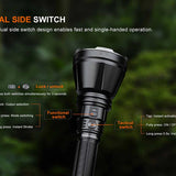 Fenix HT18R V2.0 USB-C Rechargeable LED Flashlight Informational Slide - Dual Side Switch