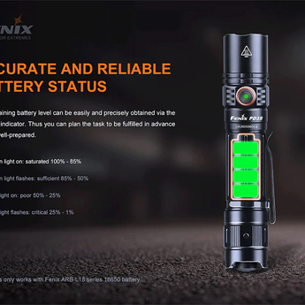 Fenix PD35 V3.0 Tactical LED Flashlight - 1700 Lumens - Luminus SFT40 - Includes 1 x Micro-USB Rechargeable 18650