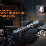 Fenix PD35 V3.0 Tactical LED Flashlight - 1700 Lumens - Luminus SFT40 - Includes 1 x Micro-USB Rechargeable 18650