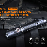 Fenix PD35 V3.0 Tactical LED Flashlight - 1700 Lumens - Luminus SFT40 - Includes 1 x Micro-USB Rechargeable 18650