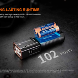 Fenix TK28R Double-Barrel Tactical Searchlight - USB-C Rechargeable - 6500 Lumens - White and Red LEDs - Includes 2 x 18650