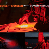 Fenix TK28R Double-Barrel Tactical Searchlight - USB-C Rechargeable - 6500 Lumens - White and Red LEDs - Includes 2 x 18650