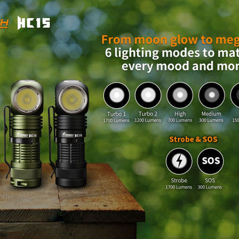 Fitorch HC15 - 6 Brightness Levels - SOS and Strobe Emergency Modes