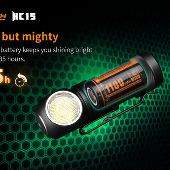 Fitorch HC15 - Included 18350 Battery with 135 hour Max Runtime
