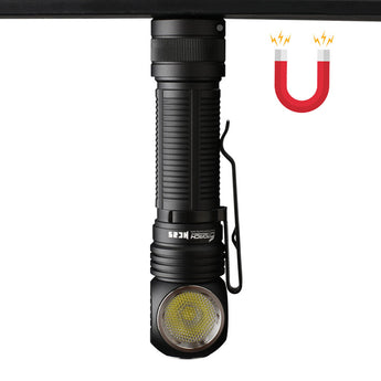 Fitorch HC25, Black - Magnetic Tailcap, Mounted on Metal