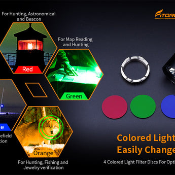 Fitorch MR26 - 4 Multipurpose Colored Light Filters Included