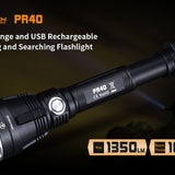 Fitorch PR40 - Long-Range, USB-Rechargeable Hunting Flashlight