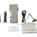 Fitorch PX18 LED flashlight marble gray version accessories in the box