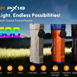 Fitorch PX18 All-Purpose Flashlight Informational Slide - One Light, Endless Possibilities
